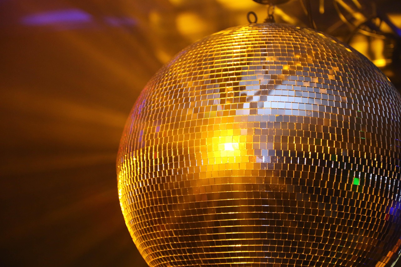 Disco ball shining